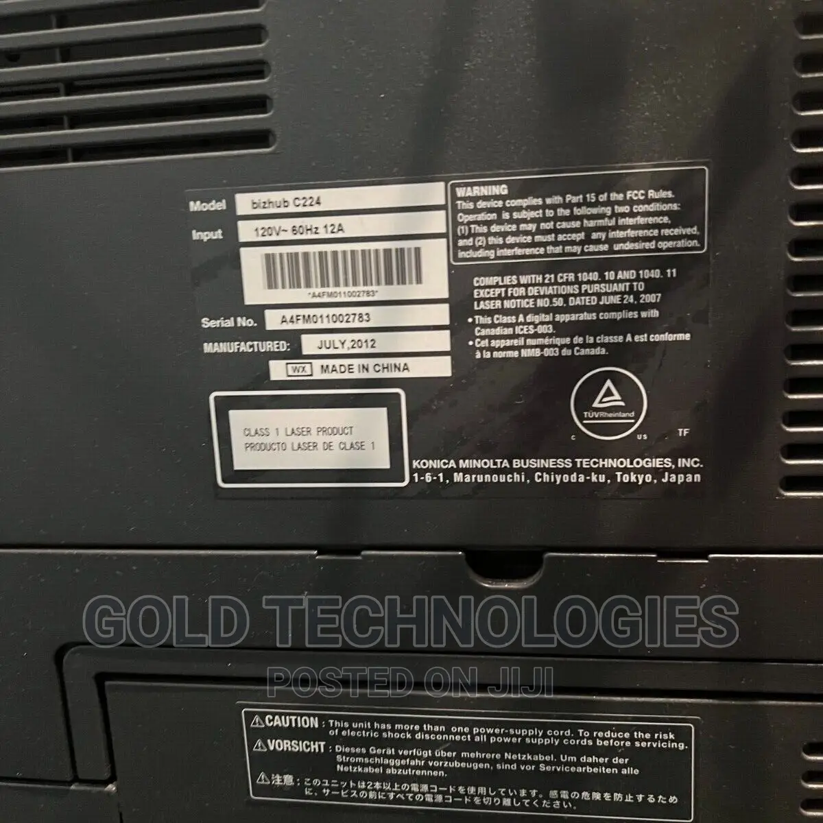 Konica Minolta Bizhub C224e Direct Image A3 Color Copier