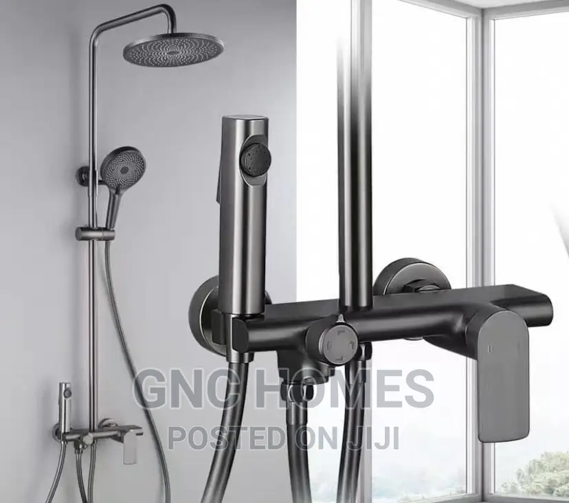 Black Standing Shower