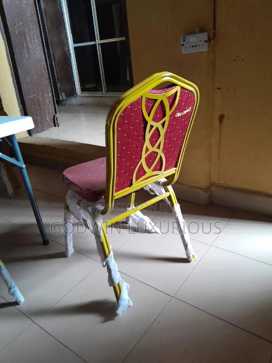 Church Chair Iron Cross Back