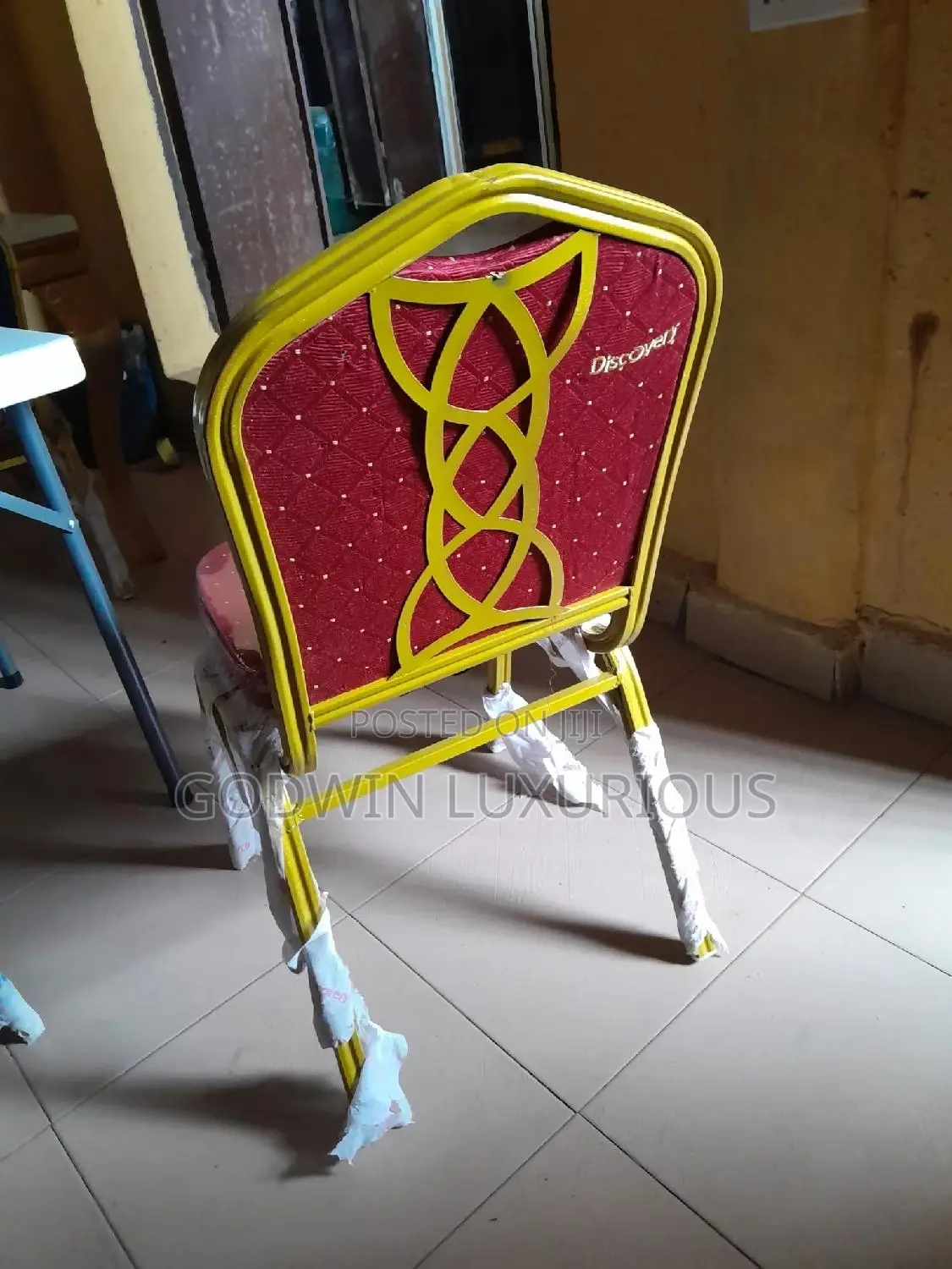 Church Chair Iron Cross Back