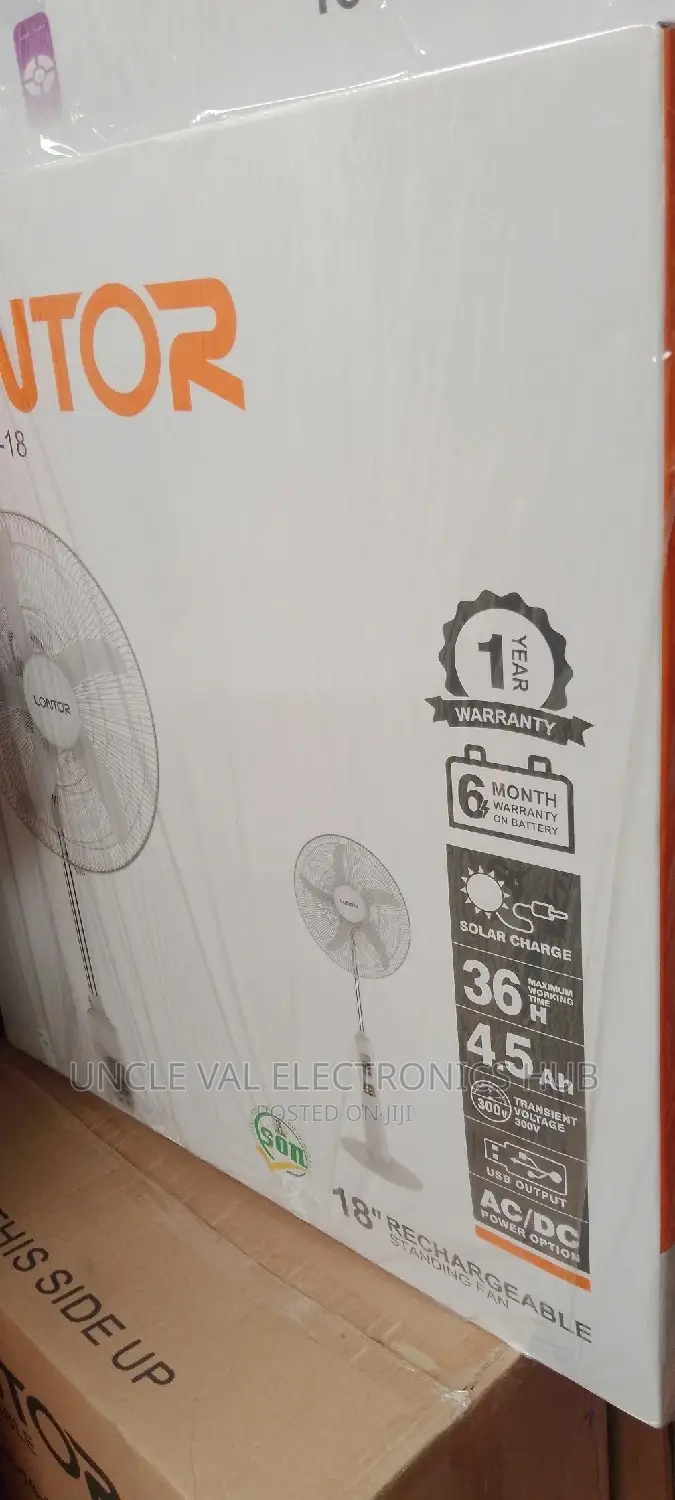 Lontor Rechargeable 18" Fan