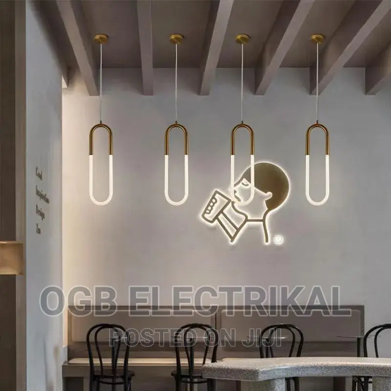 Gold Hanging Ring Pendant Light