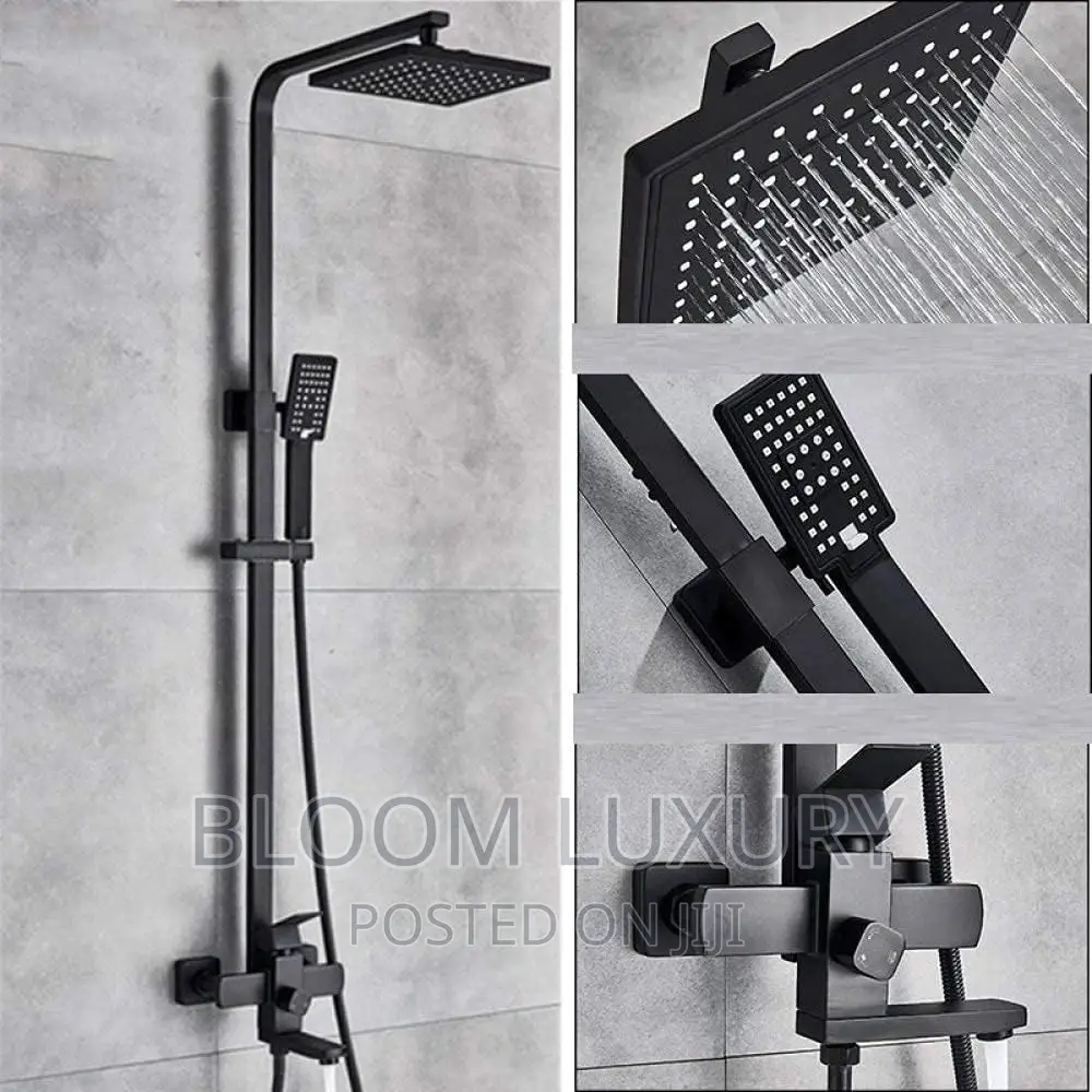 Matte Black Luxury Rainfall Shower