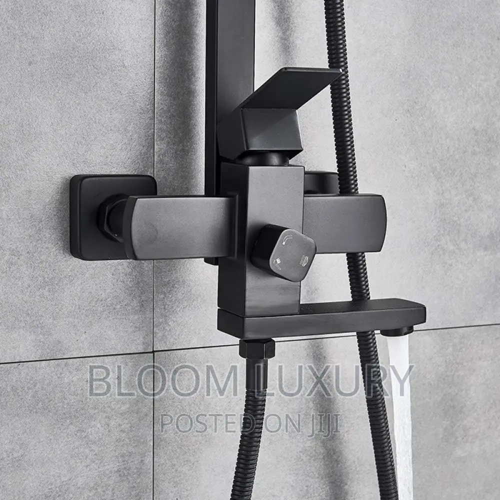 Matte Black Luxury Rainfall Shower