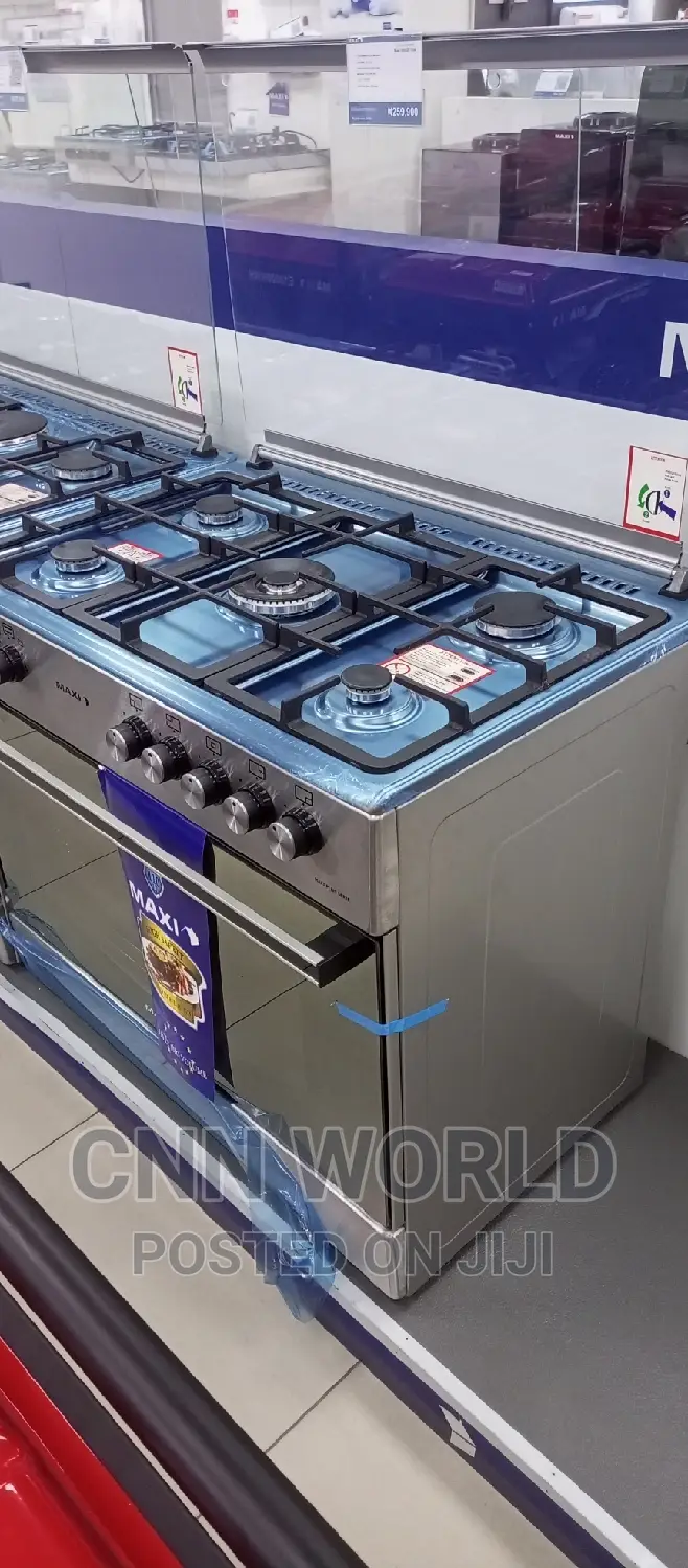New Maxi Style 90 by 60 Standing 5 Burners All Gas Automatic