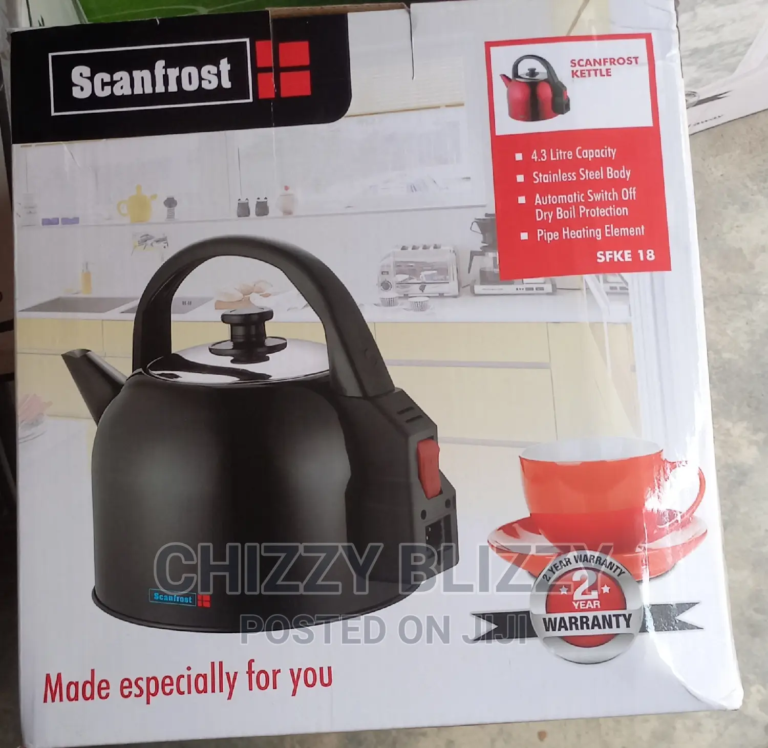 Scanfrost Stainless Steel Spray Kettle 4.3l