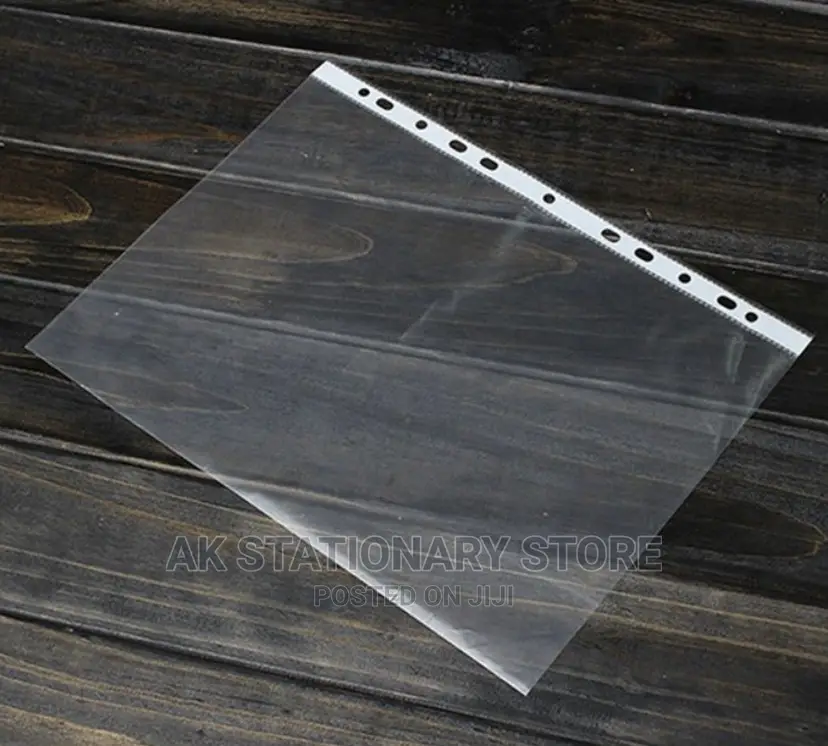 100pcs A4 Clear Punched Pocket Folder Filling