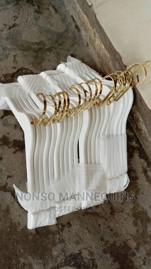 White Gold Wooden Clothes Hangerx