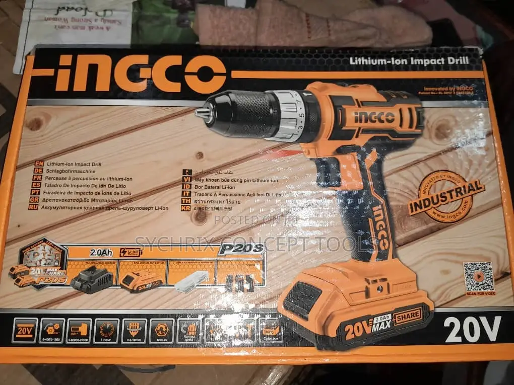Ingco Lithium Cordless Drill 20v