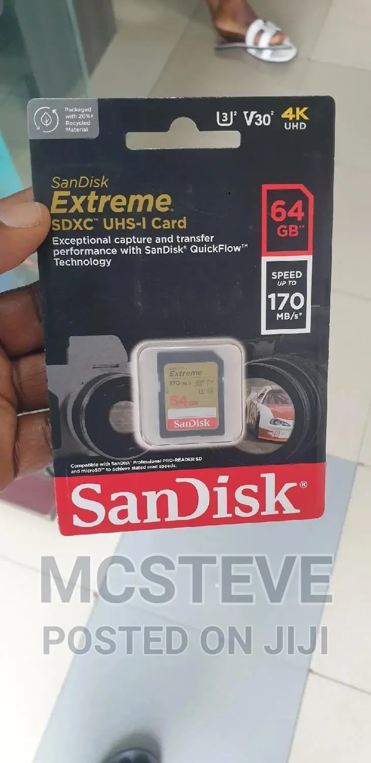 Sandisk Extreme Pro 64GB SDXC UHC- I Memory Card