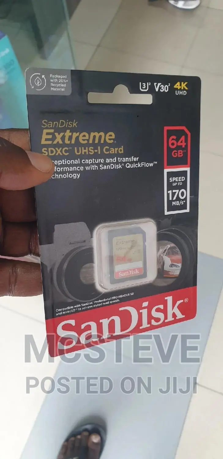 Sandisk Extreme Pro 64GB SDXC UHC- I Memory Card