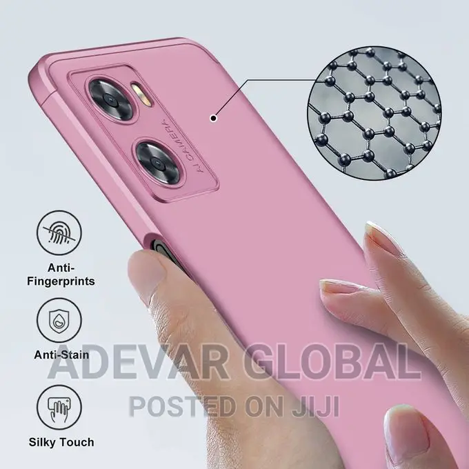 Oppo A57 4G 2022 3 in 1 Hard PC Case Pouch - Rose Gold