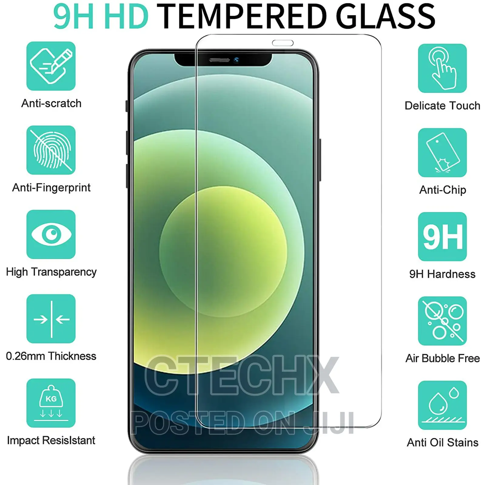 iPhone 12 Mini 3 Pieces Screen Tempered Glass Protector
