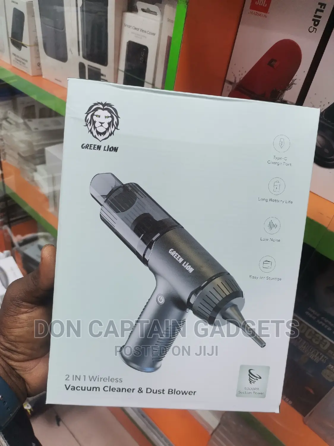 Green Lion 2in1 Wireless Car Vacuum Cleaner and Dust Blower