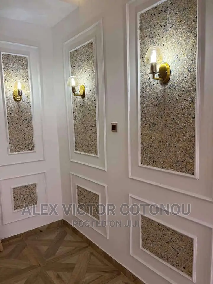 P O P Ceiling, Wall Screeding, Tv Stand And Inside Decor