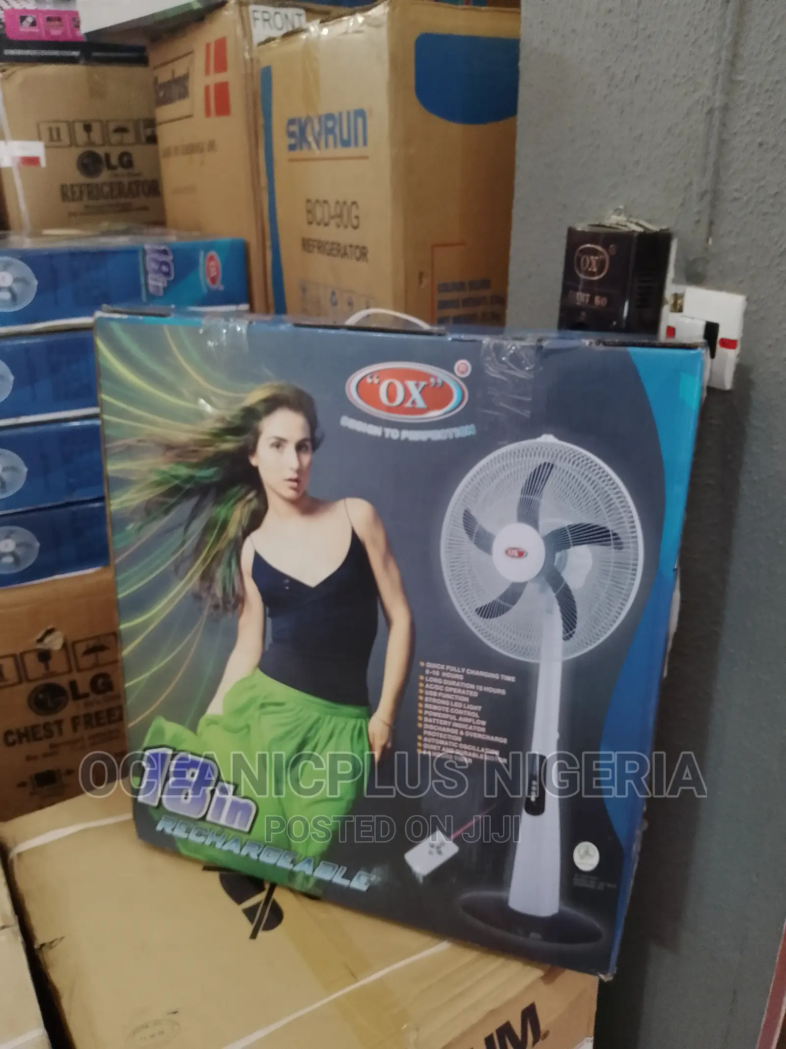 Ox-18 Inches | Rechargerable Standing Fan | Best Selling