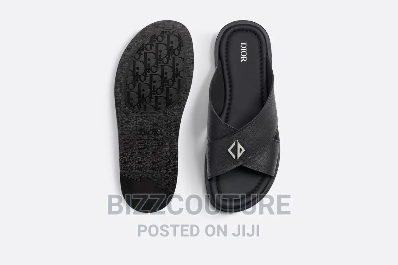 Original DIOR Alias Sandals Black Grained Available in Store