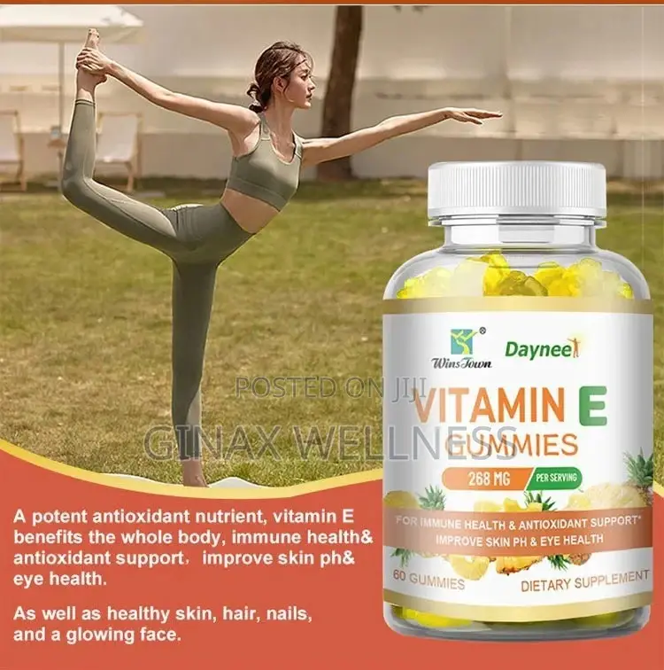 Vitamin E Gummies for Eye Health, Skin Care, Etc