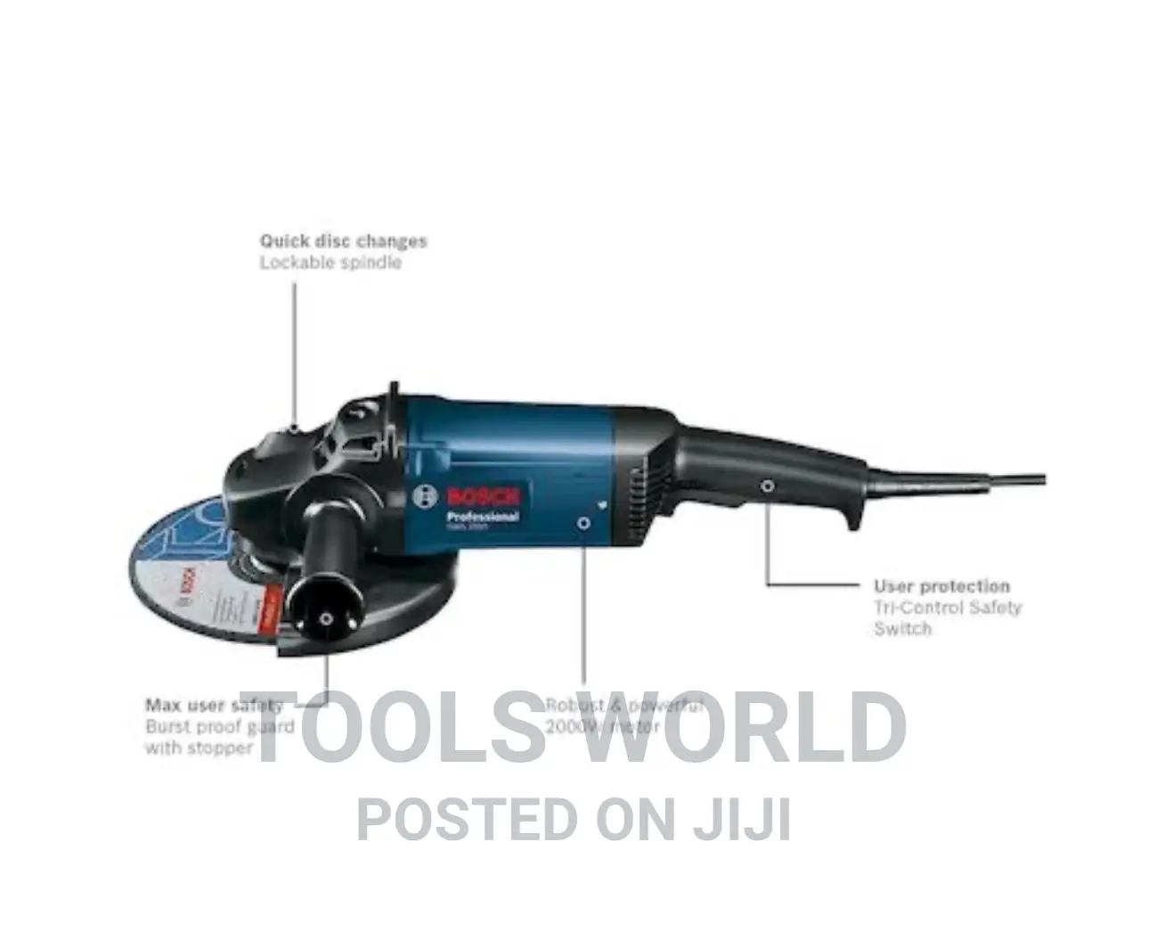 Bosch Gws2000 Industrial-Grade High-Power Angle Grinder