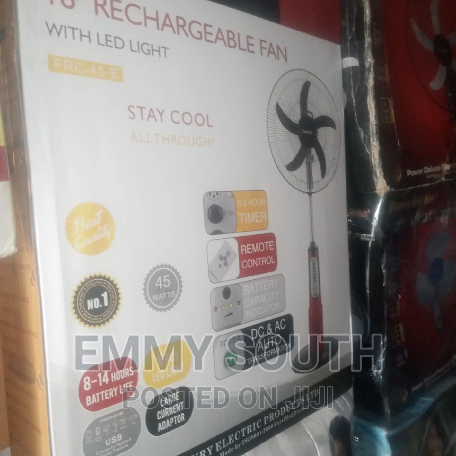 Century Rechargeable Fan 18" With Led Light