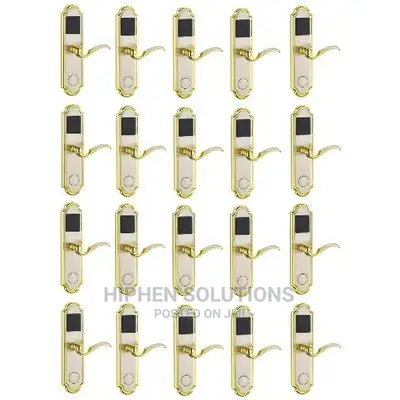 Door Lock With RFID Card Access Control - Golden Edge - 20 Sets