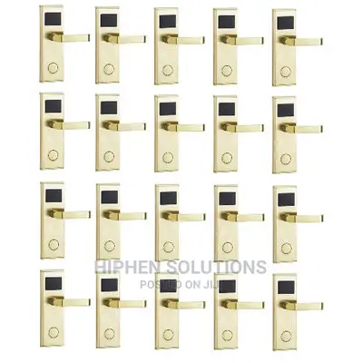 Door Lock With RFID Card Access Control - Gold - 20 Set