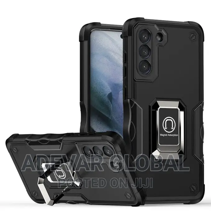 Samsung Galaxy S21 FE 5G Case Metal Ring Magnetic Kickstand