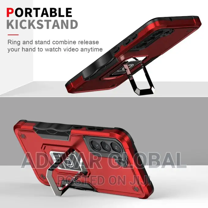 Samsung Galaxy S21 FE 5G Case Metal Ring Magnetic Kickstand