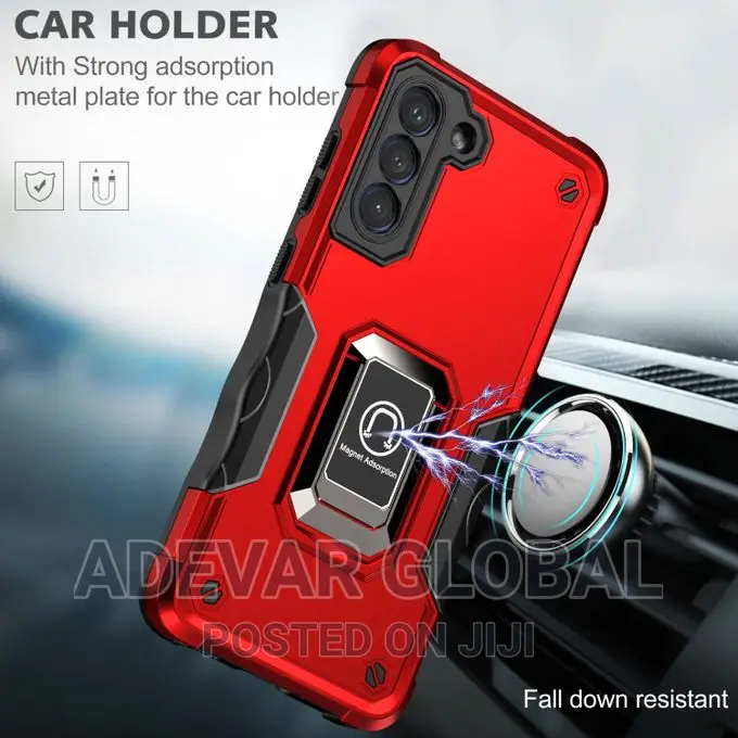 Samsung Galaxy S21 FE 5G Case Metal Ring Magnetic Kickstand