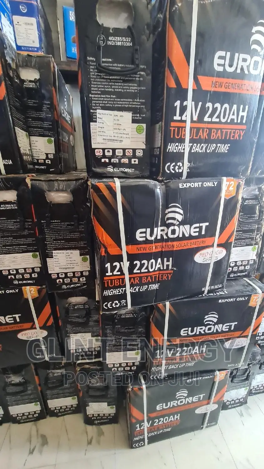 220ah 12v Euronet Tubular Battery.