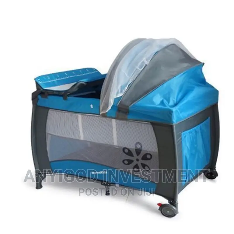 Mama Kids Baby Foldable Trend Yard Bed Cot With Canopy