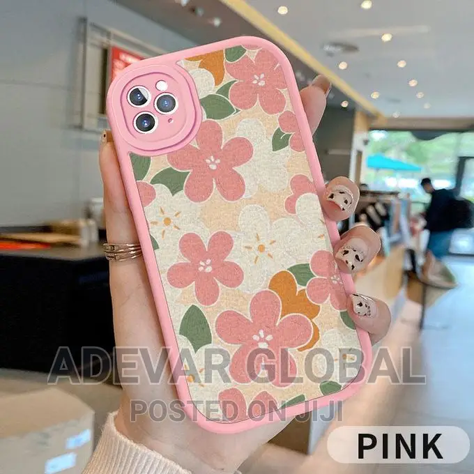 Flowers Lambskin Case for iPhone 11 Pro Soft Silicone Pouch