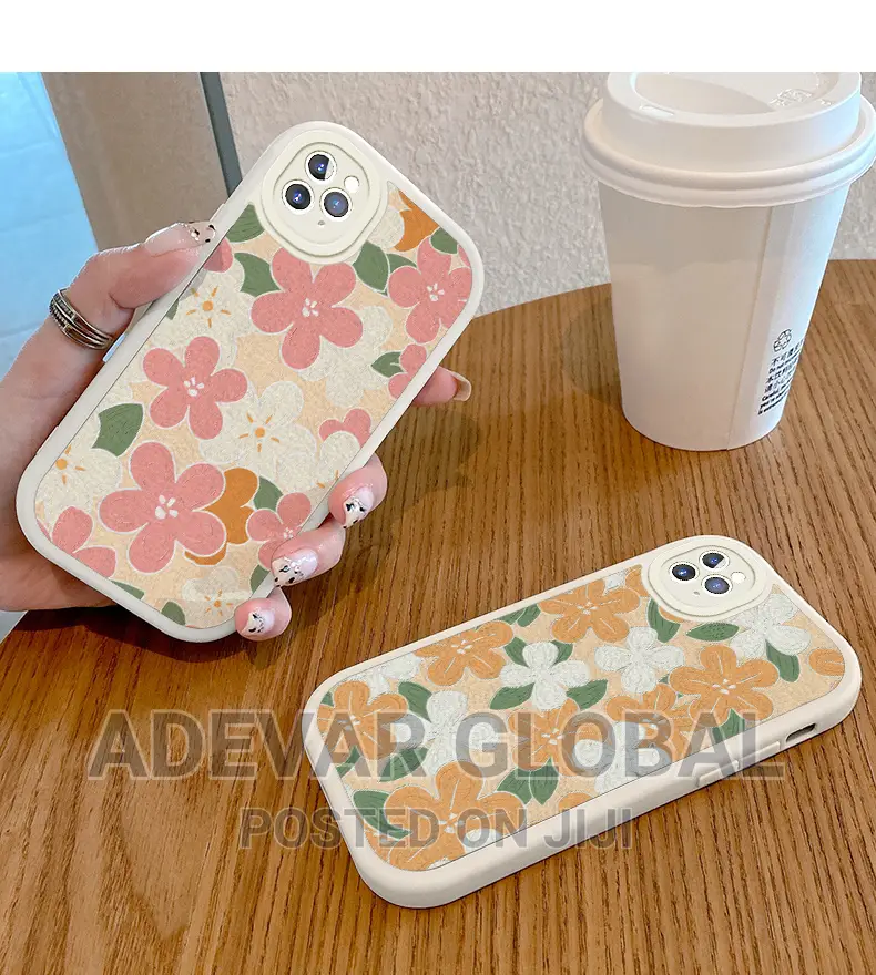Flowers Lambskin Case for iPhone 11 Pro Soft Silicone Pouch