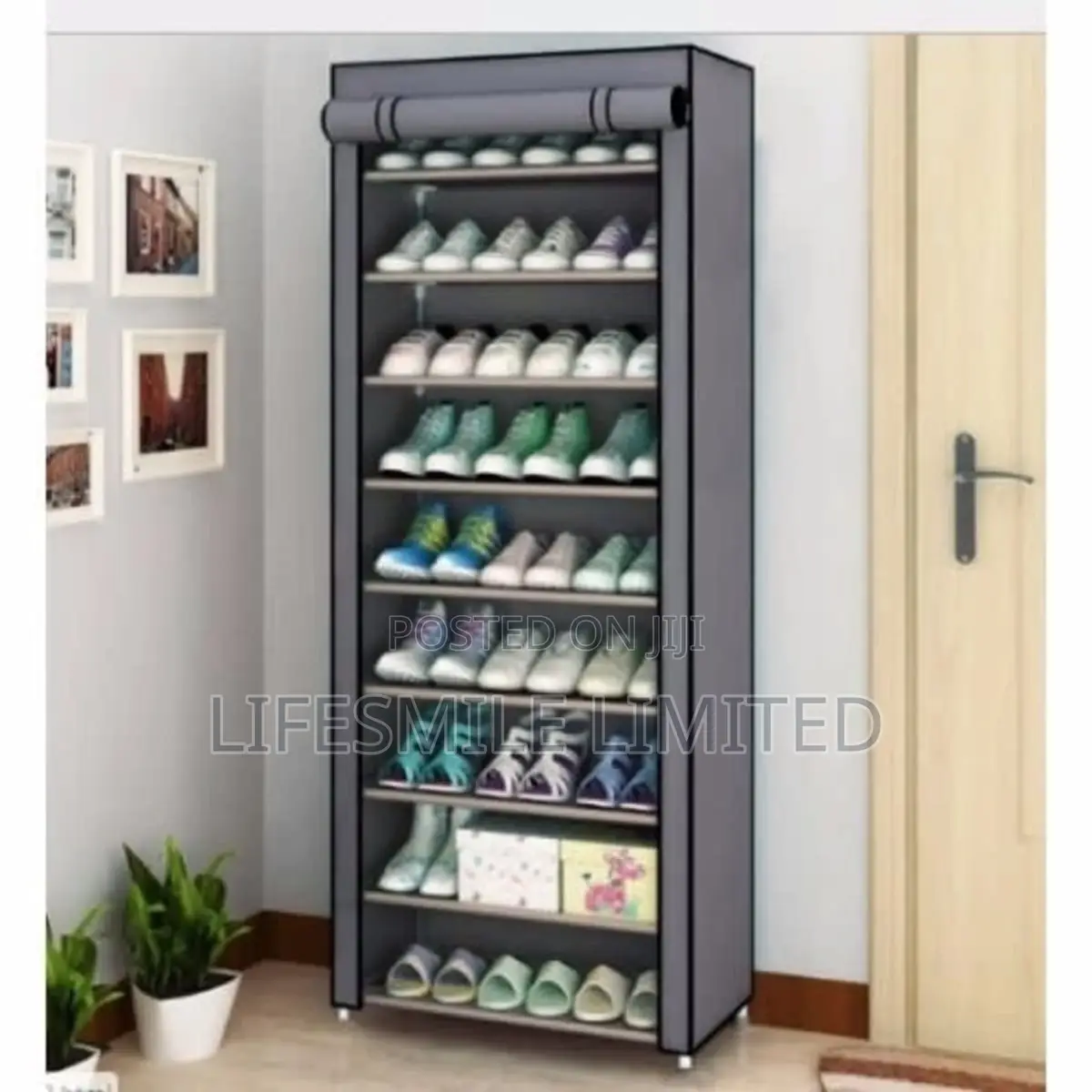 9 Layers Shoe Rack With Cover