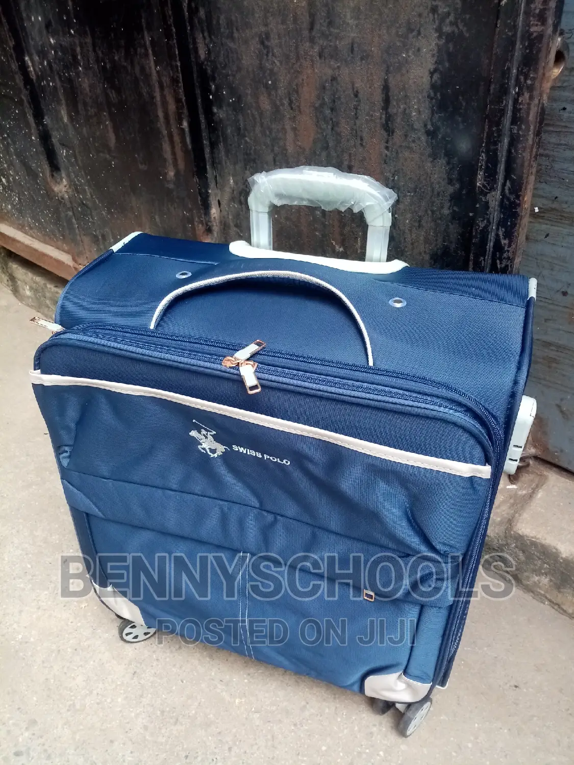 Big Navy Blue Swiss Polo Pilot Traveling Luggage Box