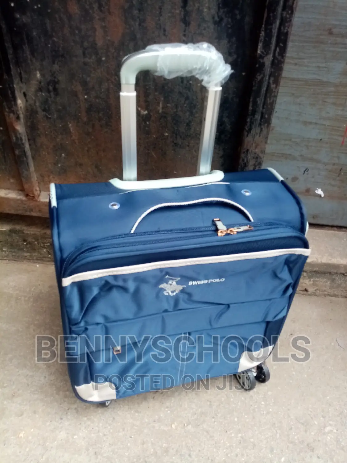 Small Navy Blue Swiss Polo Pilot Traveling Luggage Box