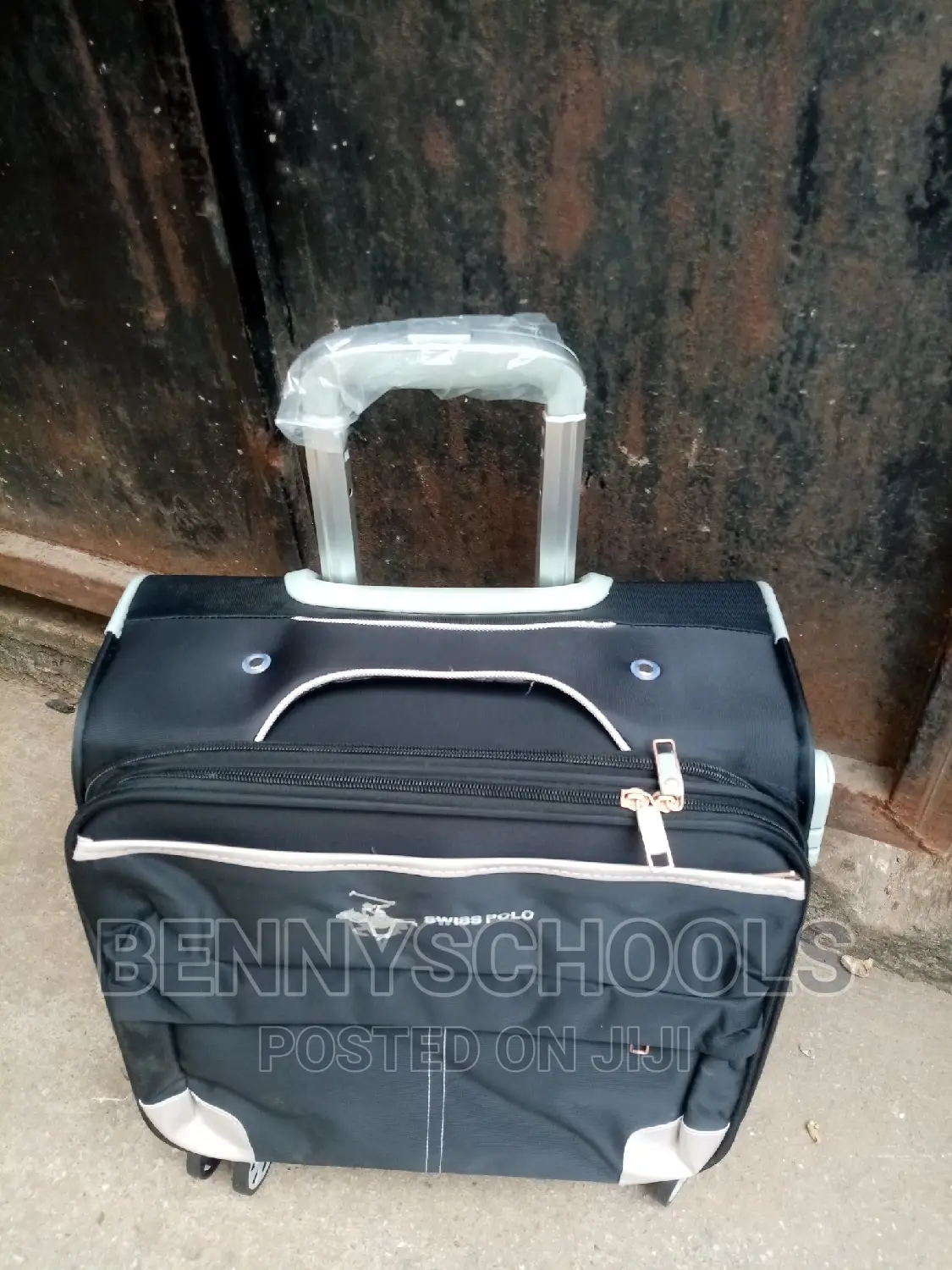 Small Black Swiss Polo Pilot Traveling Luggage Box