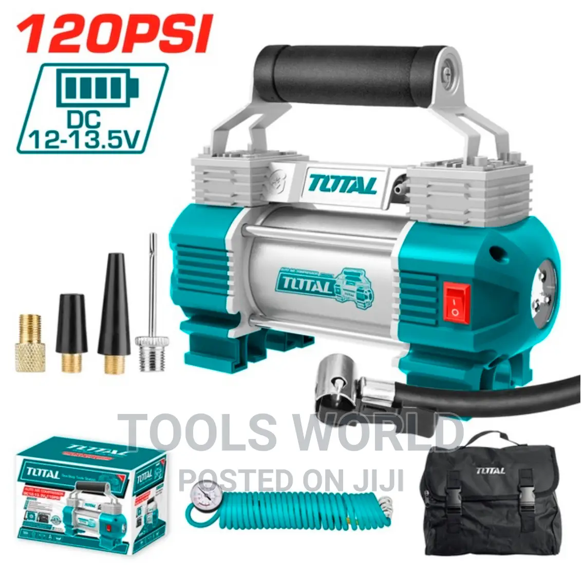 Total Auto Air Compressor With Light 12V (Ttac2506)
