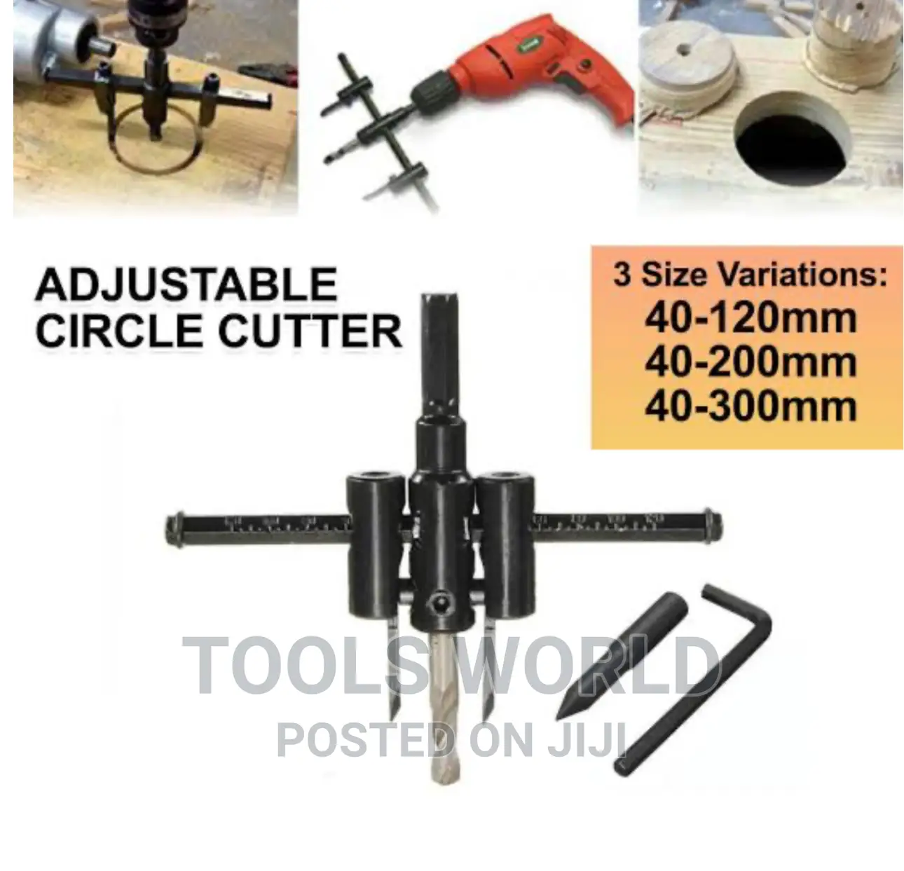 30mm -300mm Adjustable Circle Hole Cutter
