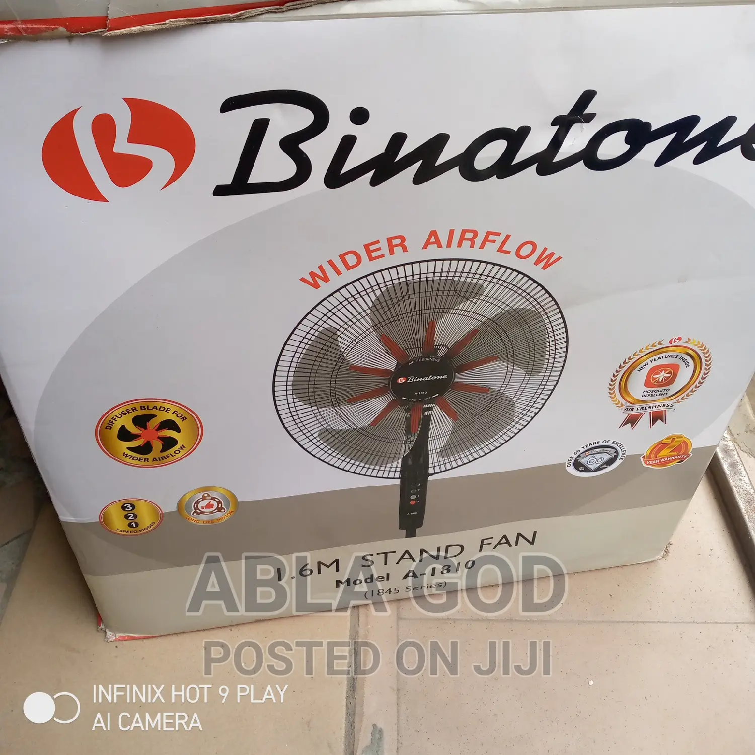 Binatone 18 Inches AC Standing Fan 80w