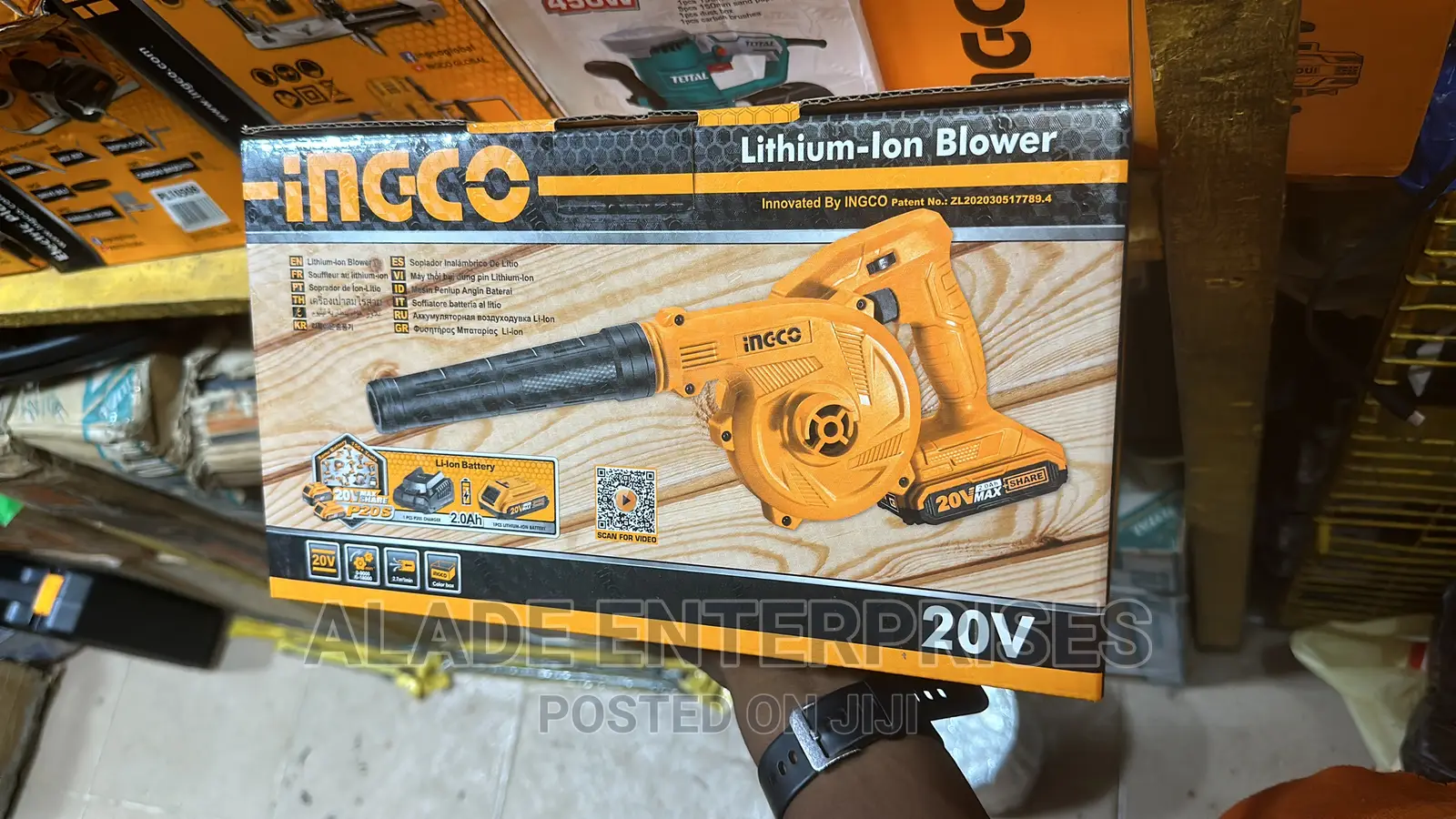INGCO Cordless Blower 20v With Battery and Charger 1pcs Each