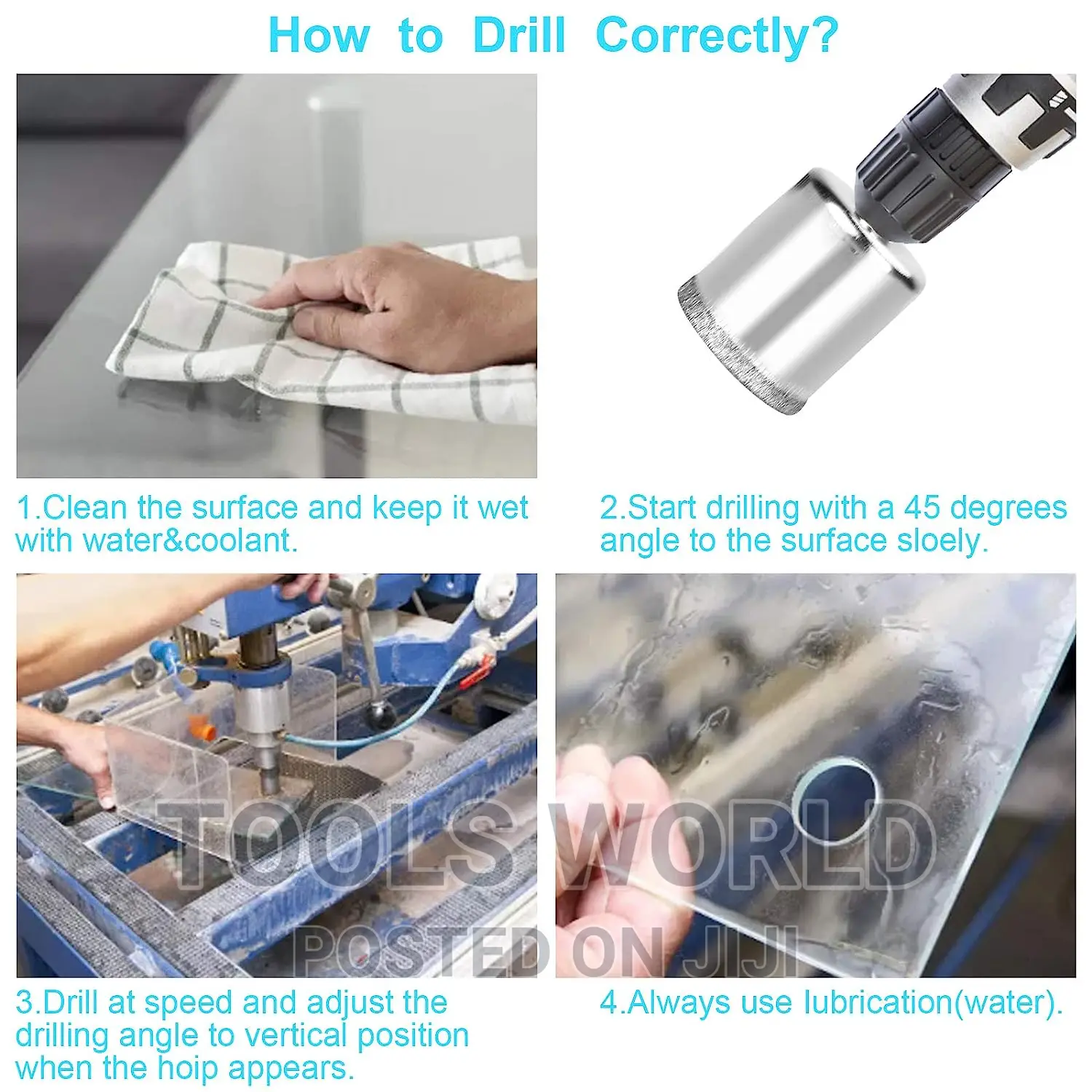 Diamond Hole Saw Drill Bits Set Kit for Ceramic,Glass 6-55mm
