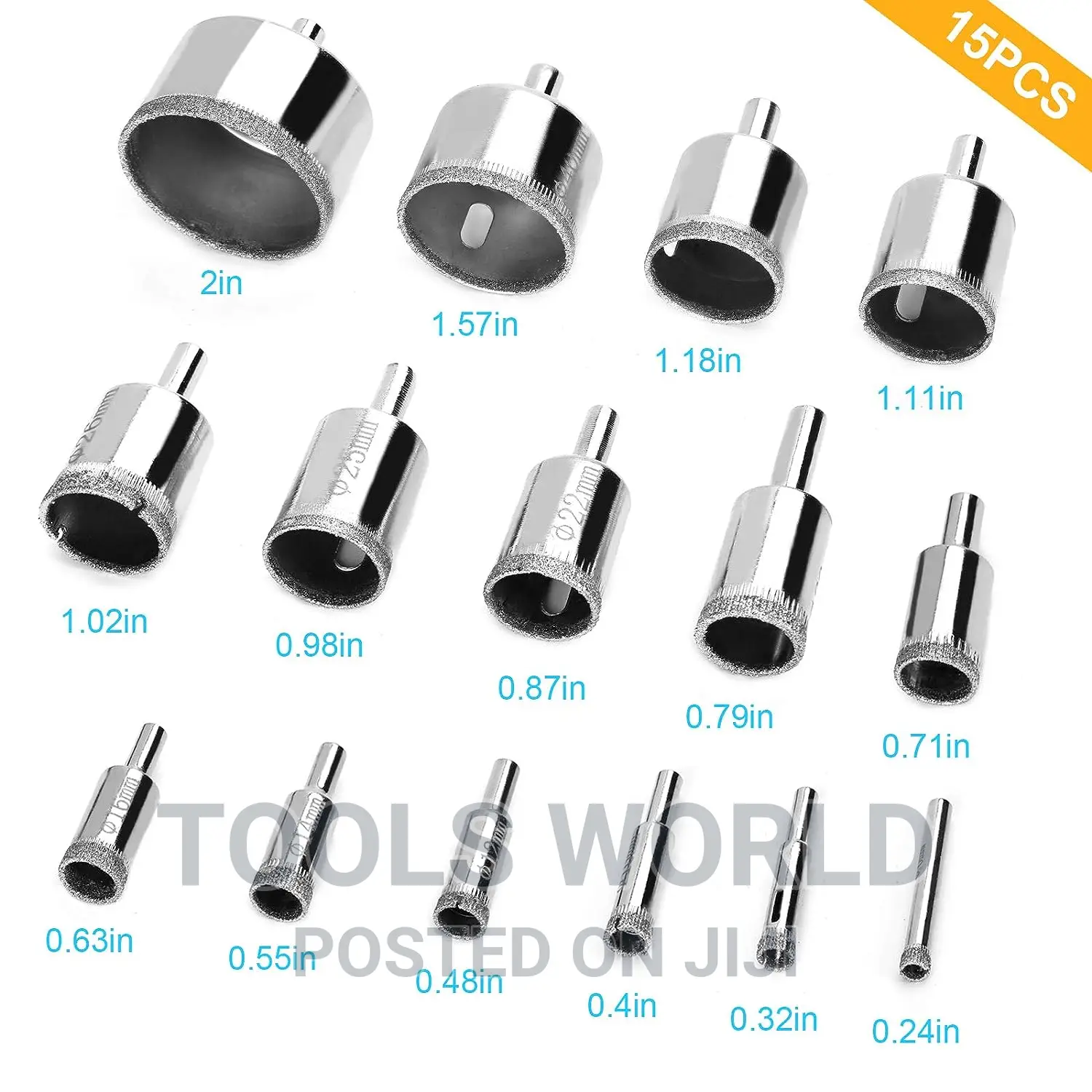 Diamond Hole Saw Drill Bits Set Kit for Ceramic,Glass 6-55mm