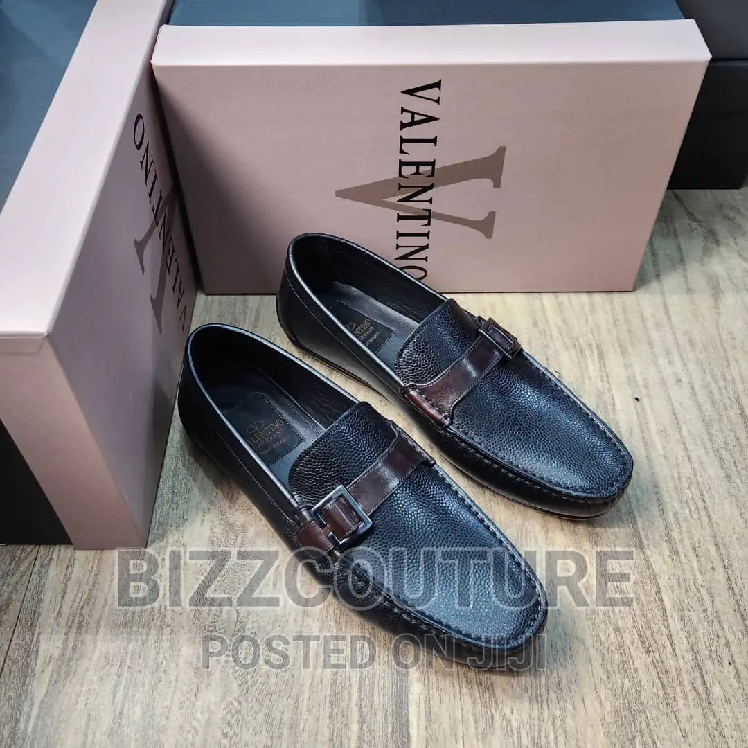 Original Italian VALENTINO Leather Loafers Available Instore