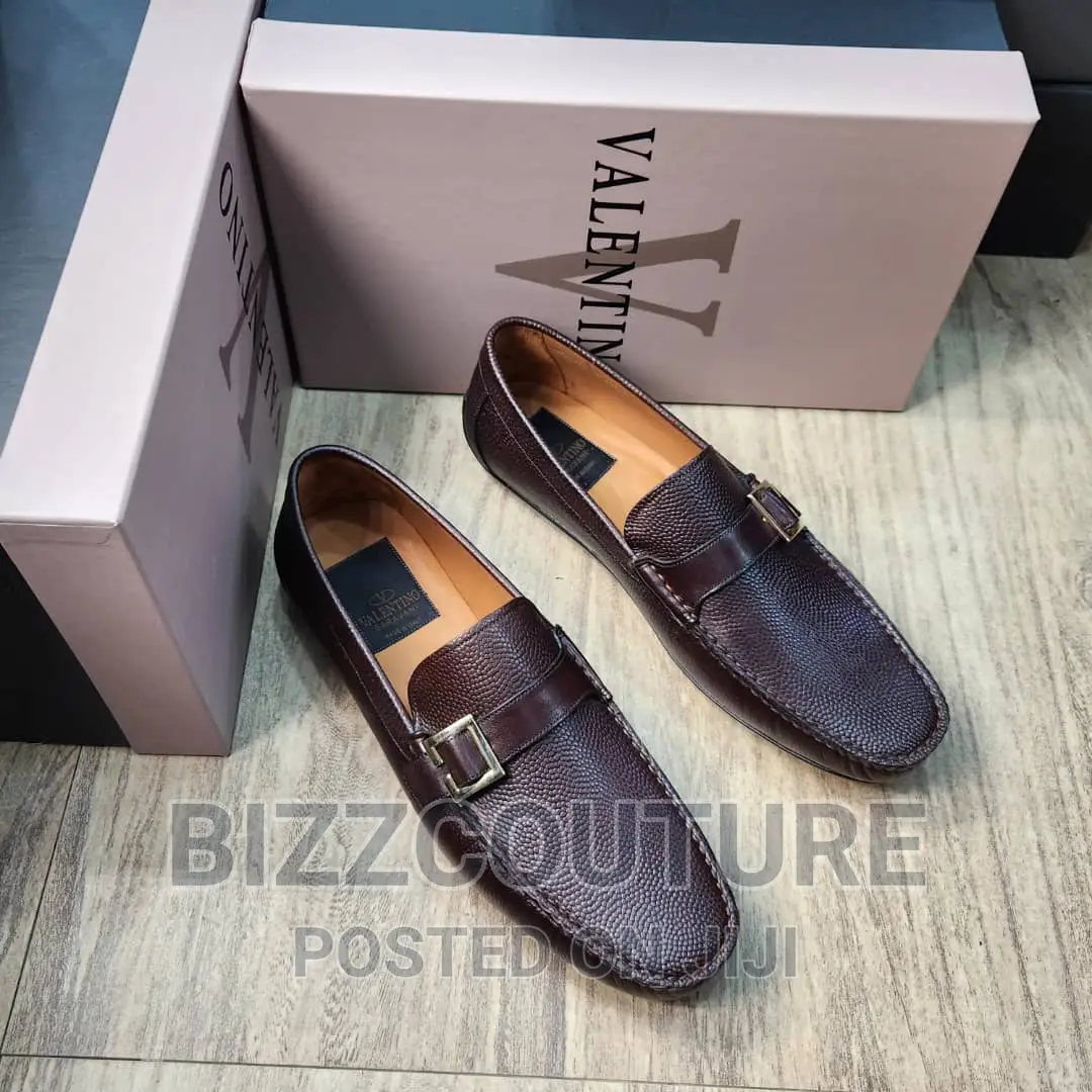Original Italian VALENTINO Leather Loafers Available Instore