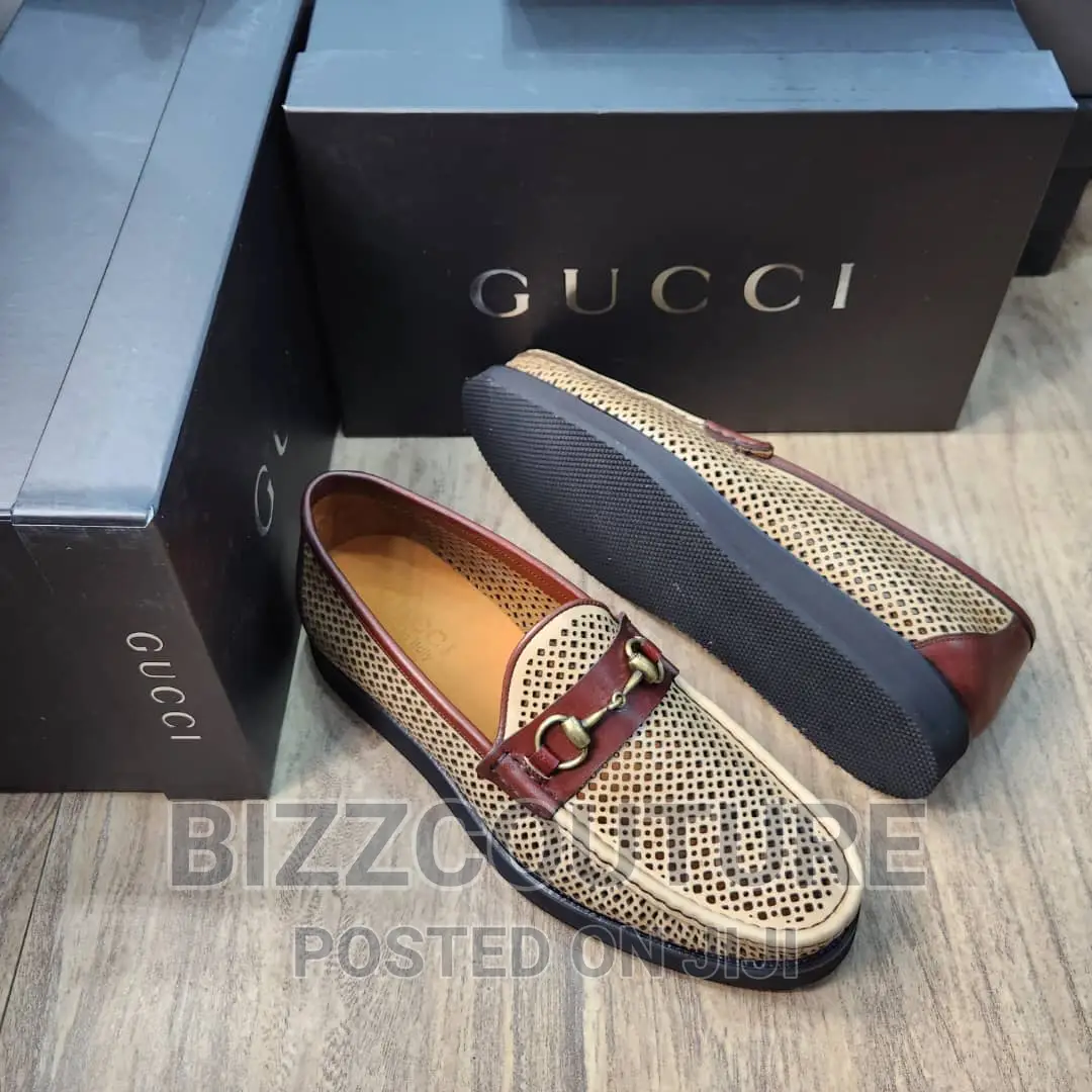 Original Italian GUCCI Leather Loafers Available in Store
