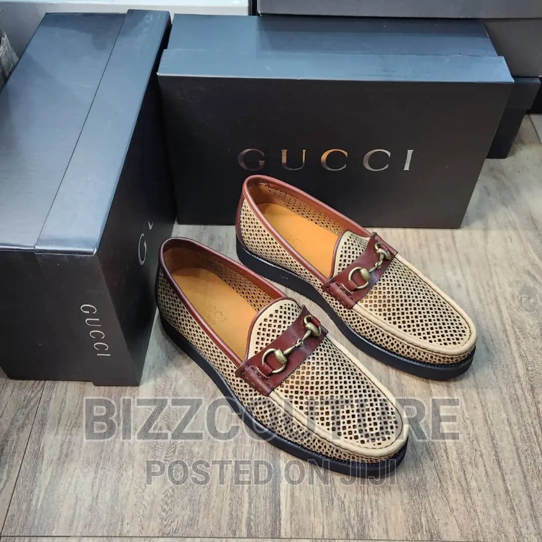 Original Italian GUCCI Leather Loafers Available in Store