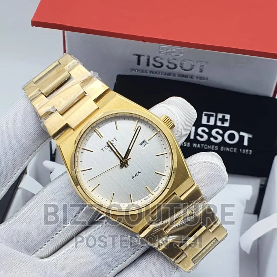 Original Tissot Gold Steel Chain Watch Available in Store