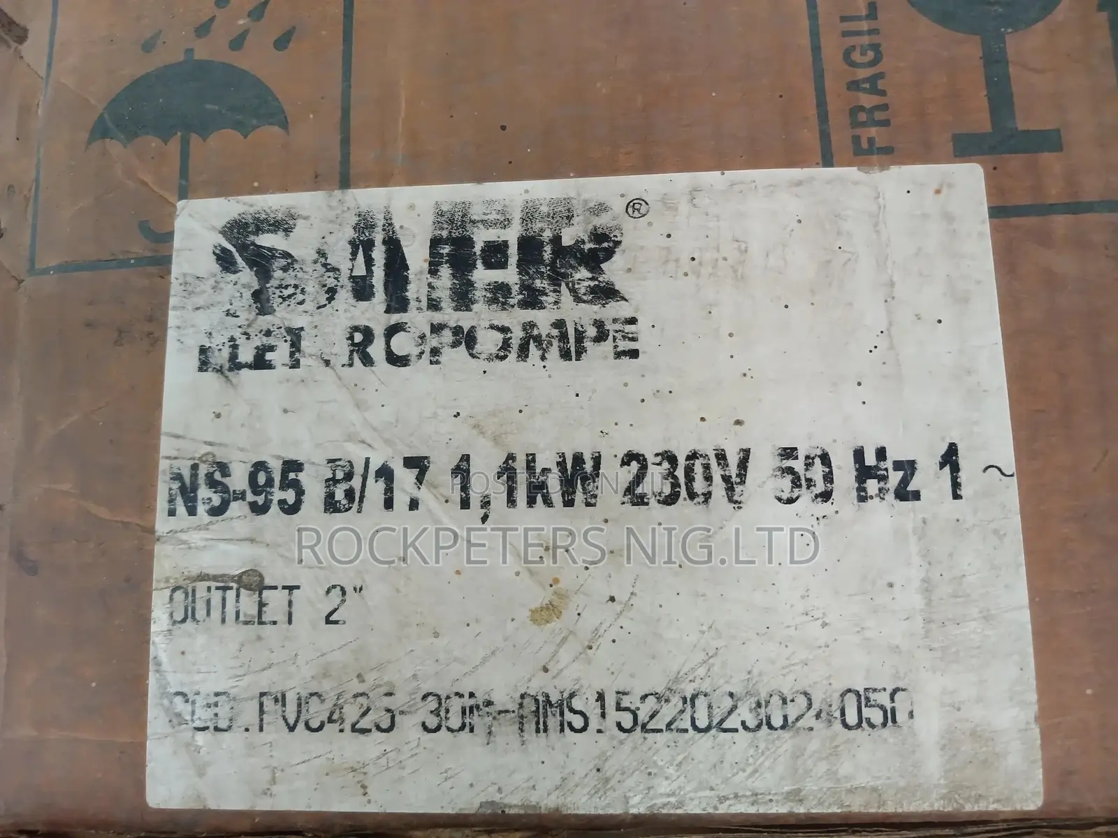 1.5hp Saer Elettropompe Ns-95 B/17 Submersible Pump
