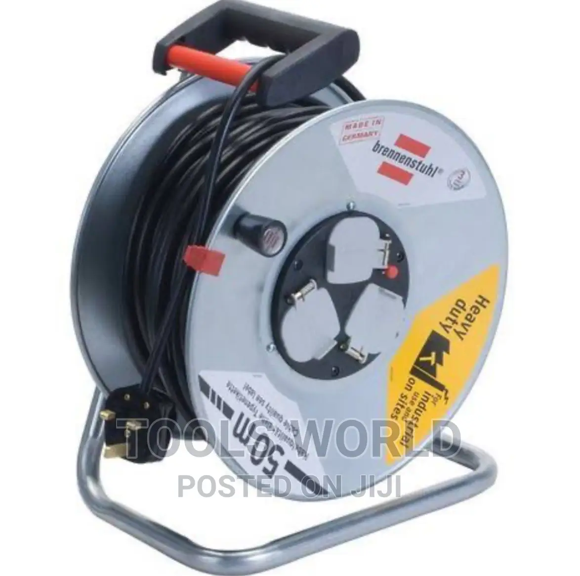3 Plugs Electric Extension Cable Reel 50m X 2.5mm